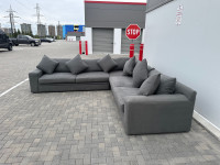 Grey Comfy Modular Sectional Couch Corner Sofa;free Delivery