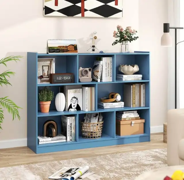  8 Cube 3-Tier Open Wooden Bookshelf & Toy Storage Organizer in Arts & Collectibles in City of Toronto - Image 5