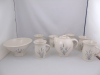 Vintage 8 pcs Hand Made Pottery Tea Set By Jack Burke Signed