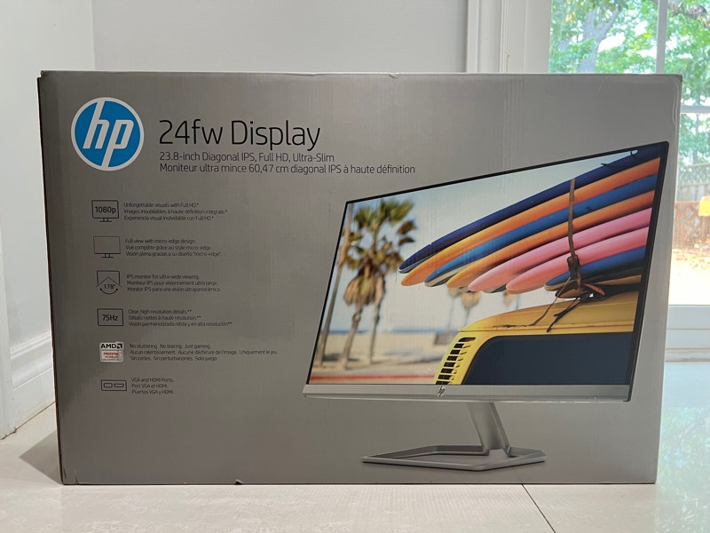 HP 24 Inch IPS 1080P Monitor 75Hz AMD Freesync (24FW) Monitors
