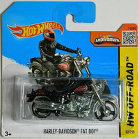 Hot Wheels 1/64 Harley-Davidson Fat Boy Diecast Bikes