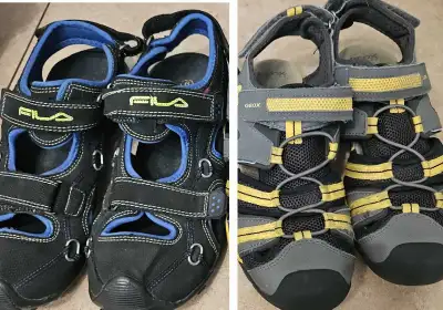 2 paires de sandales pour junior de marque Fila gr. 6,Geox gr 5, View more