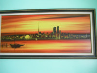 Vintage Original Painting of Toronto Skyline circa 1970’s