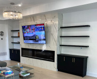 Custom cabinet, entertainment units, TV wall, Fireplace cabinet