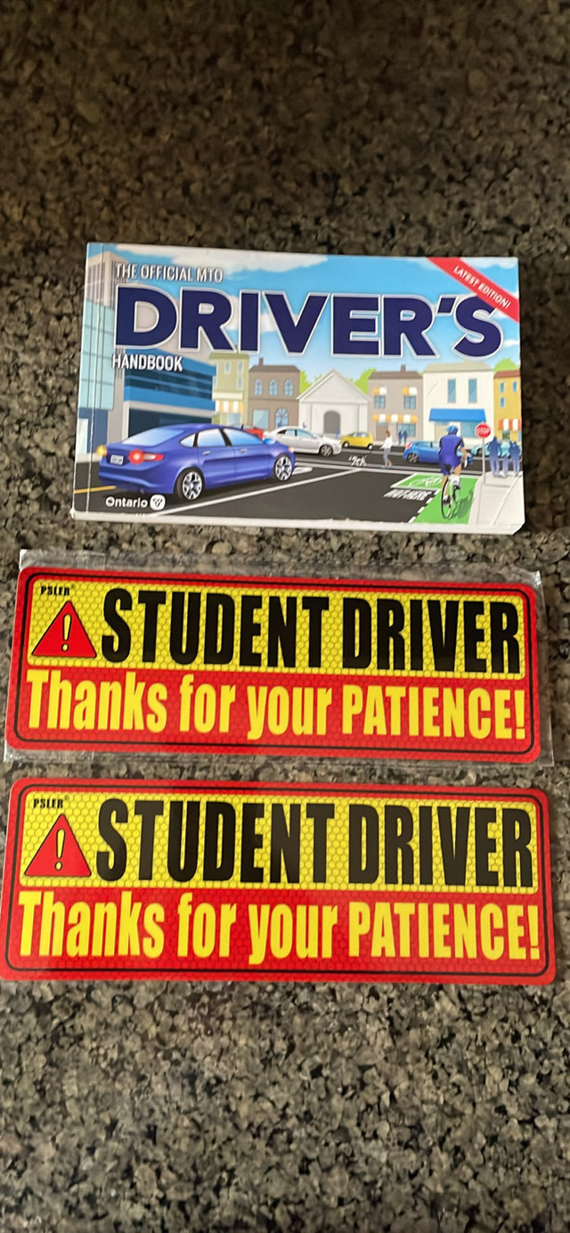 MTO Driver handbook /Magnetic Car Decals in Other in Thunder Bay