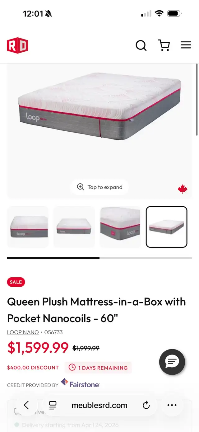 Queen size bed and premium Loop Nano mattress in Beds & Mattresses in Laval / North Shore - Image 8