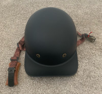 Medium (57-58 cm) Black Bike Open-face Helmet