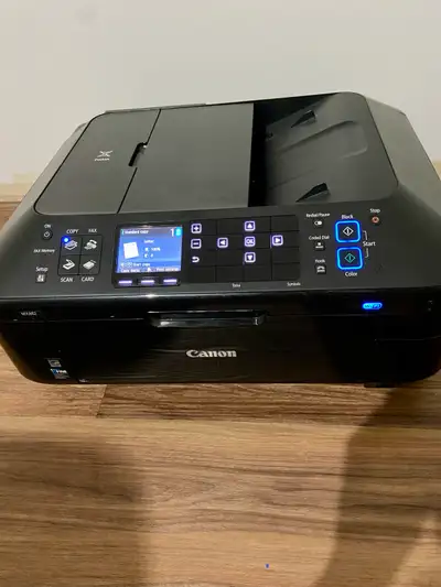 In great condition, everything works. Only issues would be it needs ink, and the back plastic cover...