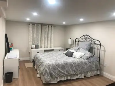 Hi there, Please come and see a beautiful, fully renovated, big, bright basement unit. It is 2 level...