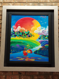 Original Peter Max Painting, WithOut Borders