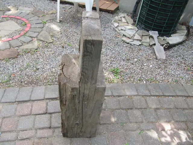 Vintage Solid Wood Caledon Barn Beam Remant Varied Uses C1867 in Arts & Collectibles in Mississauga / Peel Region - Image 6