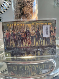 The Walking Dead and man cave tin sign