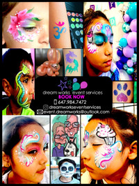 PROFESSIONAL FACE PAINTING + BALLOONS + TATTOOS + CARICATURES!