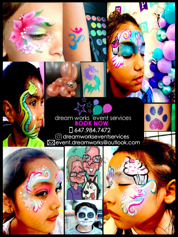 PROFESSIONAL FACE PAINTING + BALLOONS + TATTOOS + CARICATURES! in Entertainment in Mississauga / Peel Region