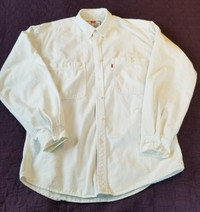 Vintage Mens Levi's White Denim Shirt