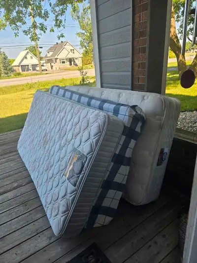  2 mattresses and boxspring, View more