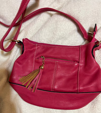 Fuschia pink crossbody bag or shoulder bag 
