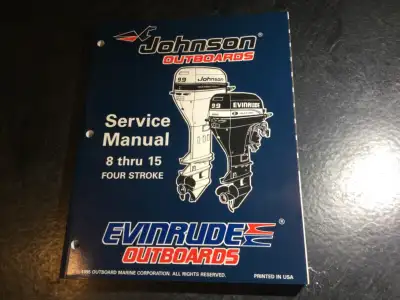 1996 Johnson & Evinrude Outboards 8 -15 HP Four Stroke Manual, View more