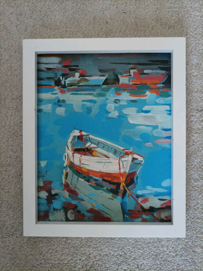 Beautiful oil painting on canvas bord 11" By 9" , View more