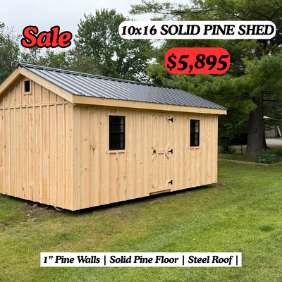 Handmade Solid Pine Sheds – Built to Last! ✅ Locally made with our own milled pine ✅ Heavy-duty 4x4...