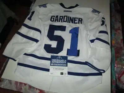 This game used Toronto Maple Leafs jersey was worn by long time Maple Leafs defenceman Jake Gardiner...
