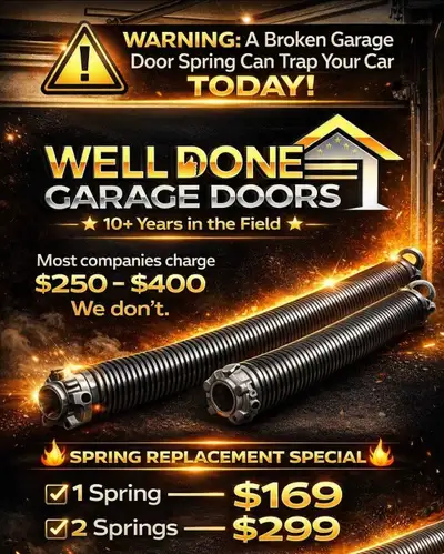 garage door broken spring replacement, View more