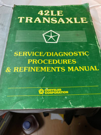 VINTAGE CHRYSLER 42LE TRANSAXLE SERVICE DIAGNOSTIC MANUAL #M1317