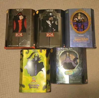 • Ursula (The Little Mermaid) 1997 $100 • Cruella De Vil (101 Dalmatians) 1996 $50 • Maleficent (Sle...