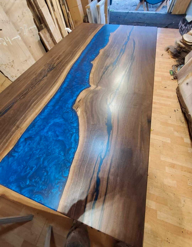 live edge and epoxy river tables- custom made in Dining Tables & Sets in Red Deer - Image 4