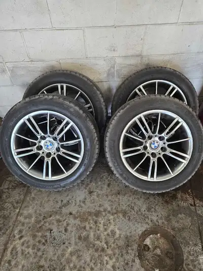BMW 16" Alloys. All season tire Dot 2011 will need to be changed because of age.