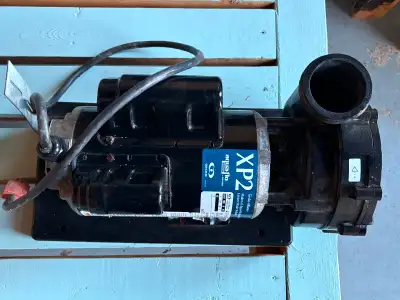 Only used twice - Powerful Aqua-Flo XP2 spa pump is black with a 2.0 HP motor. It has a 230V rating...