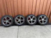 Winter tires on rims.   Make - Michelin  X-Ice- Size 225/45/R17
