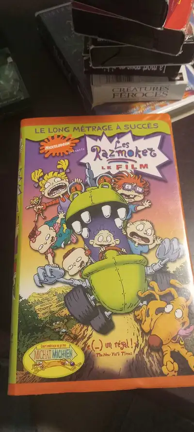Relive your childhood with this French version of The Rugrats Movie on VHS! This movie is a gem for...