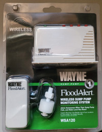 Brand New Wayne FloodAlert Wireless Sump Pump Monitoring System