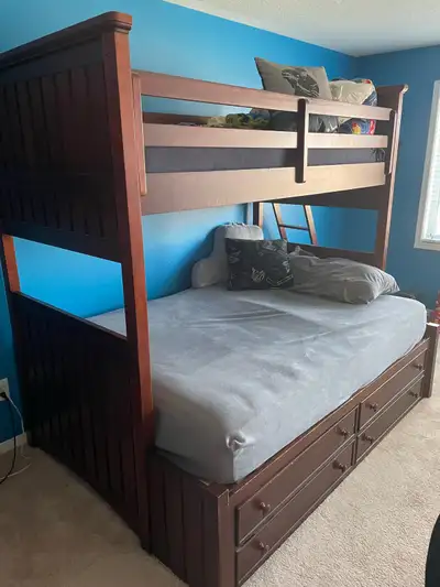 Kids bunk bed and dresser, View more