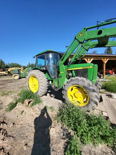 John deer 2955 comes with forks and grapple bucket. Runs well. Hours 11000 Phone only. 250 249 zero...