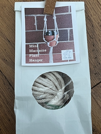 Mini Macrame Plant Hanger Kit, new, complete, $5.00