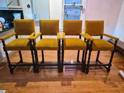 Vintage Upholstered Bar Stools, View more