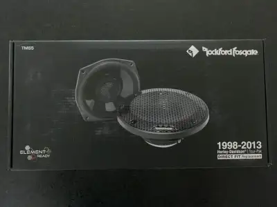 Rockford Fosgate TMS5 5-1/4" full-range Tour-Pak speakers for select 1998-2013 Harley-Davidson® moto...