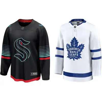 BRAND NEW FANATICS MAPLE LEAFS & SEATTLE KRAKEN JERSEYS, View more