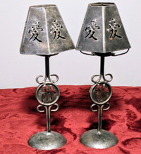 Cast Candle Holders ( Oriental Lamp Style ) 16"