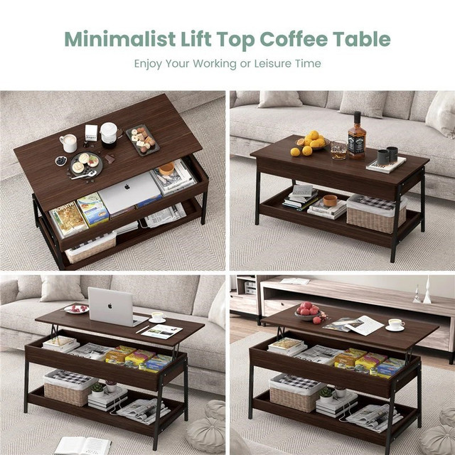 POVISON LIFT TOP COFFEE TABLE 41.3"X17" in Coffee Tables in Mississauga / Peel Region - Image 2