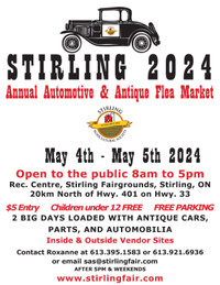 Stirling Automotive and Antique Fleamarket May 4th and 5th 2024