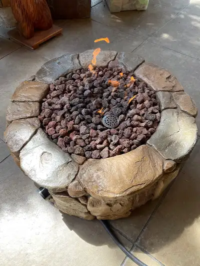 As New, Propane Fire Pit With Tank