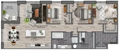 Chambre à louer dans un 5 1/2, au 2eme étage, 53 4e avenue à Crabtree, juste à côté du parc à chien....