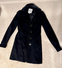 Black Trench Coat - Size:XS/S