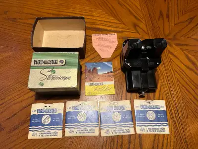 Bakelite Sawyer’s View Master Stereo Set w Working Light & Reels, View more