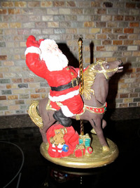Carousel horse with Santa OBO
