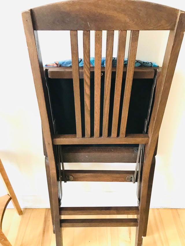 Belle chaise pliante stakmore en bois tissu neuf dans Chaises, Fauteuils inclinables  à Laval/Rive Nord - Image 4