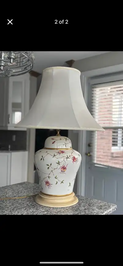 lampe porcelaine / large porcelain lamp , View more